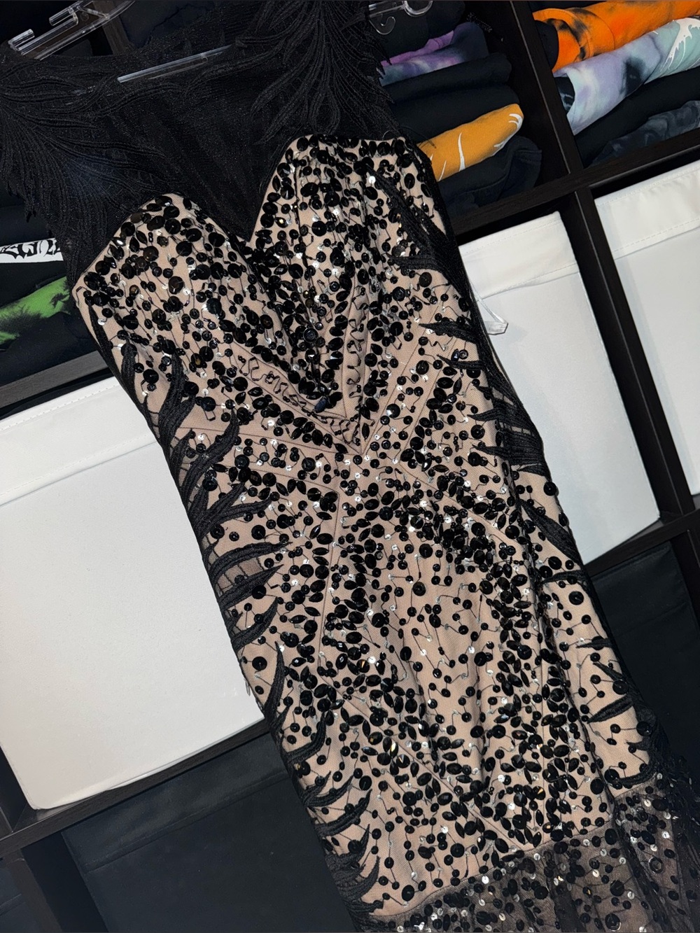 Beautiful event dress - New - size XS - floor length, sequins, lace sexy pretty - Picture 4 of 8